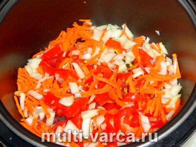 Гуска з овочами в мультиварці