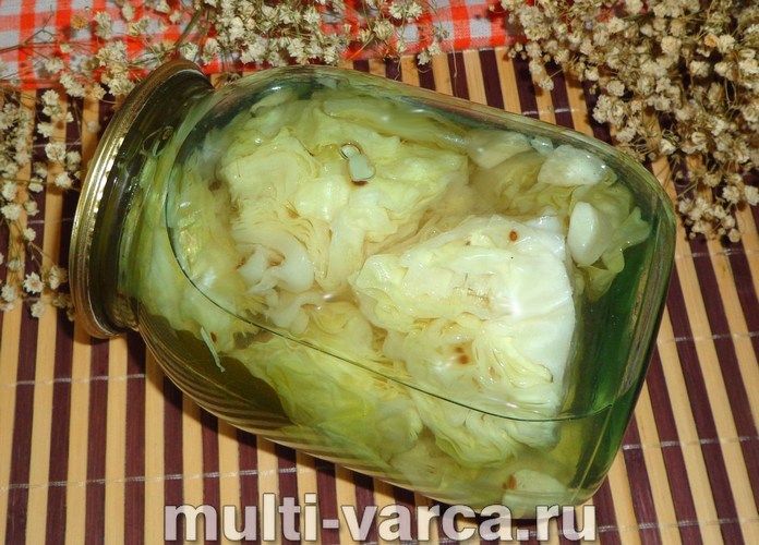 Капуста на зиму шматочками