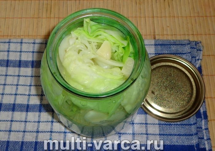 Капуста на зиму шматочками