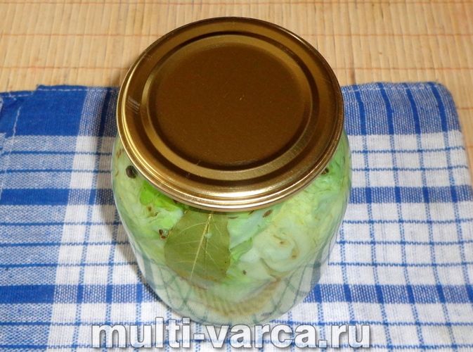 Капуста на зиму шматочками