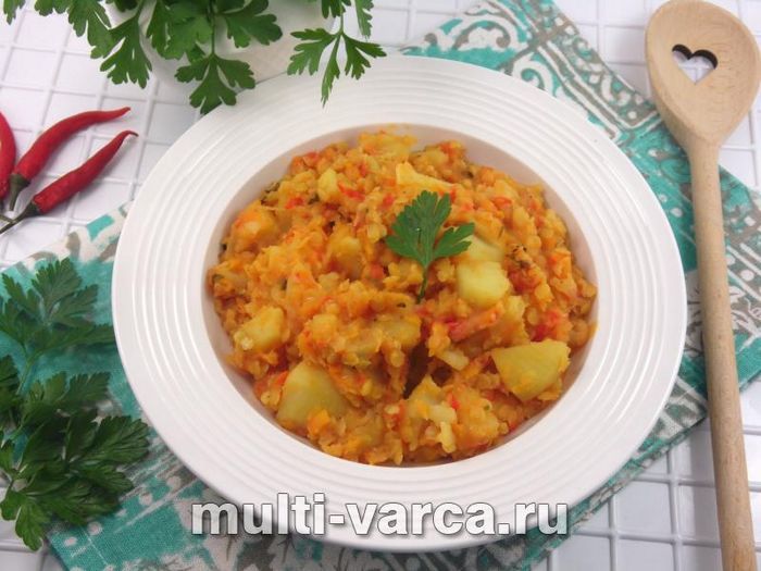 Картопля з сочевицею