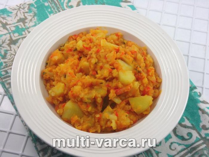 Картопля з сочевицею