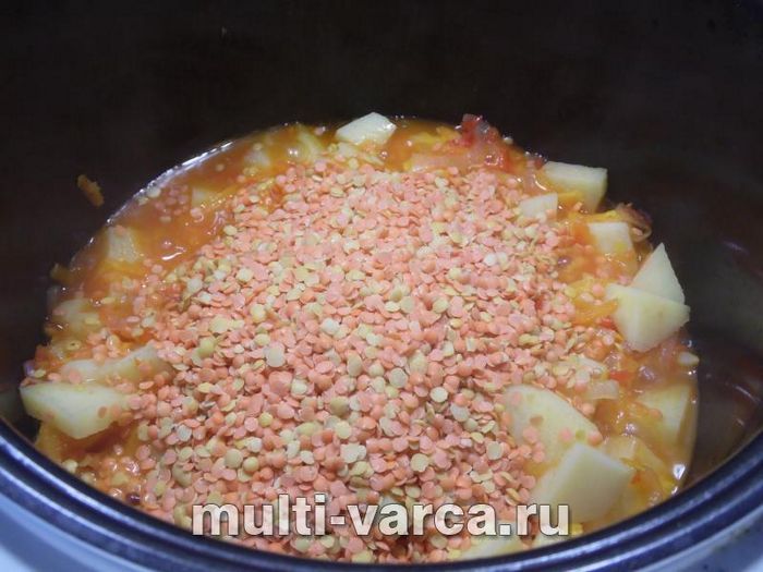 Картопля з сочевицею