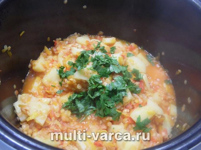 Картопля з сочевицею