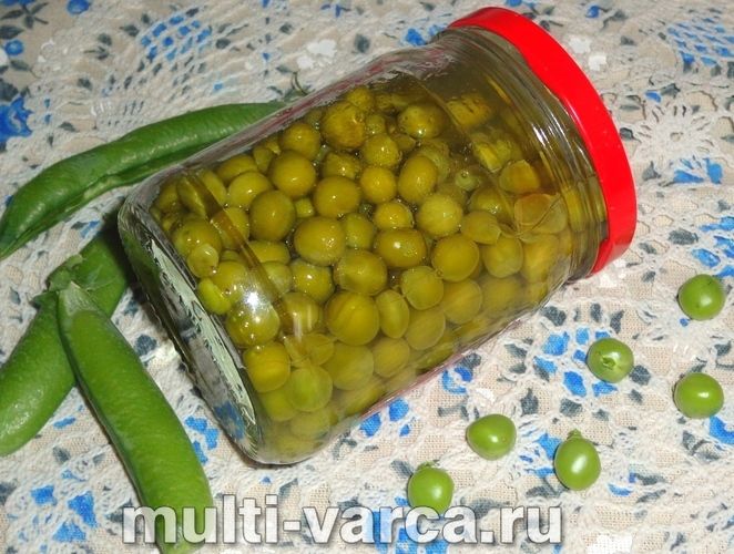 Консервований зелений горошок на зиму