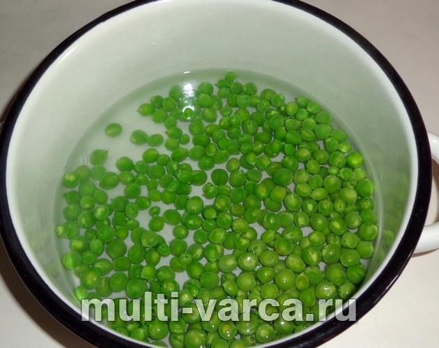 Консервований зелений горошок на зиму
