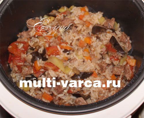 М'ясо з рисом та овочами в мультиварці