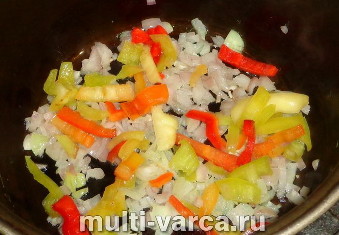 Паелья з креветками в мультиварці