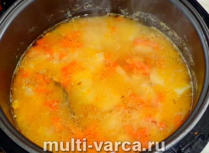 Пісний гороховий суп у мультиварці