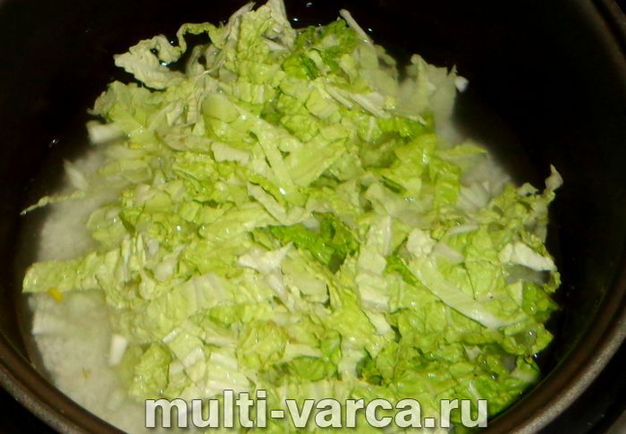 Рис із пекінською капустою в мультиварці