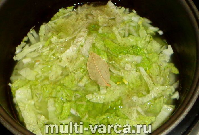 Рис із пекінською капустою в мультиварці