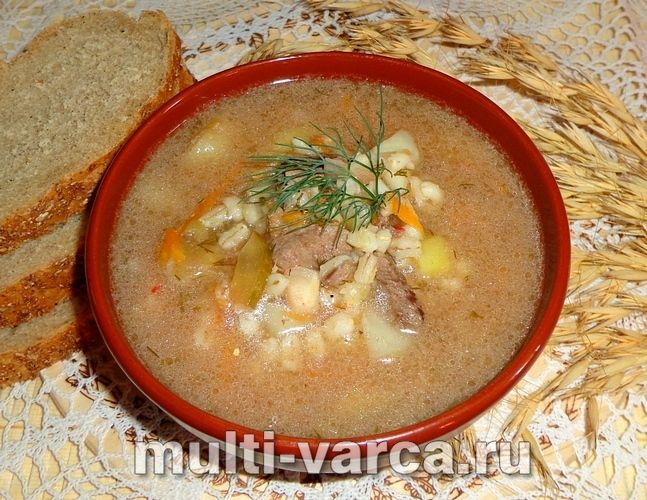 Розсольник із перловкою в мультиварці