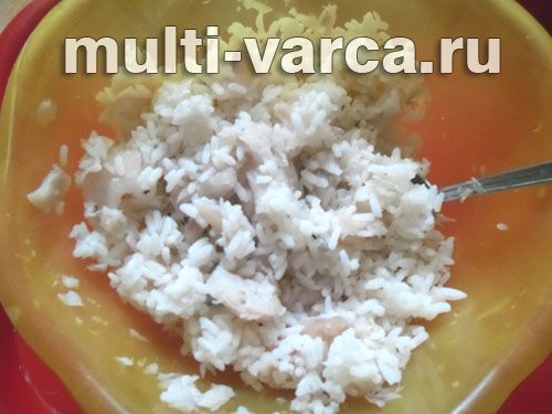 Розтягаї з рибою та рисом