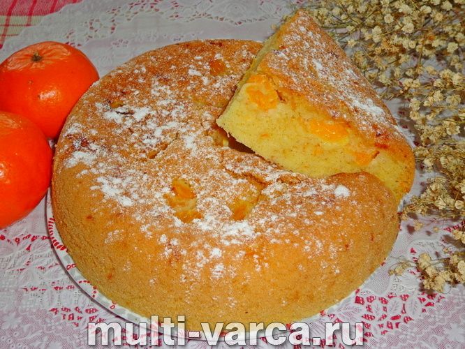 Шарлотка з мандаринами в мультиварці