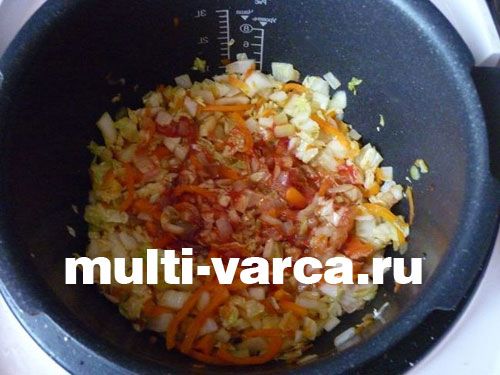 Тріска з пекінською капустою в мультиварці