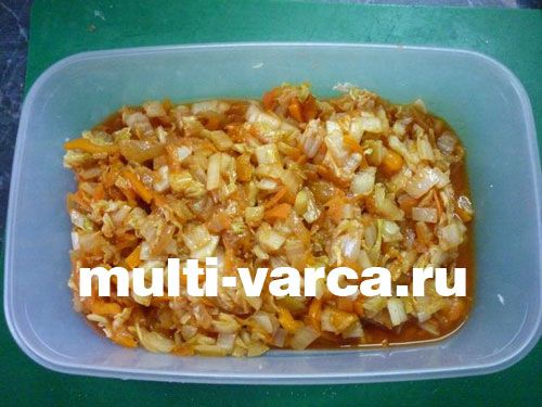 Тріска з пекінською капустою в мультиварці