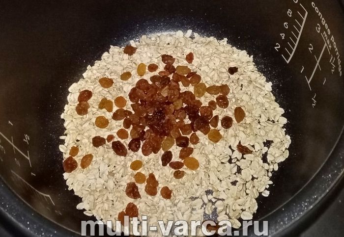 Вівсяна каша з родзинками