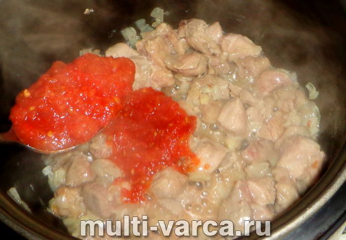 Азу з індички з картоплею в мультиварці