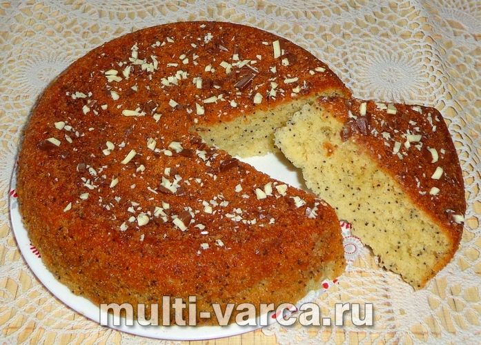 Бісквіт із маком у мультиварці