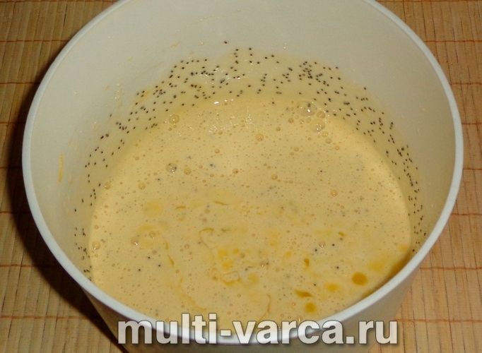 Бісквіт із маком у мультиварці