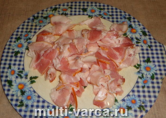 Гарбуз із беконом у мультиварці