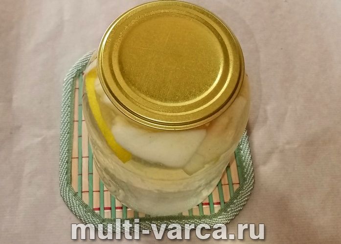 Компот із яблук і лимона на зиму