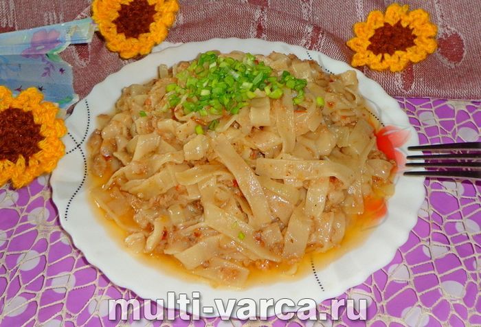 Локшина по-флотськи в мультиварці