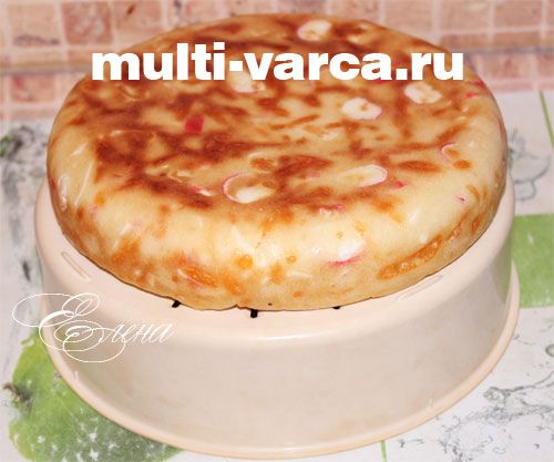 Пиріг із крабовими паличками в мультиварці