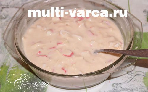 Пиріг із крабовими паличками в мультиварці