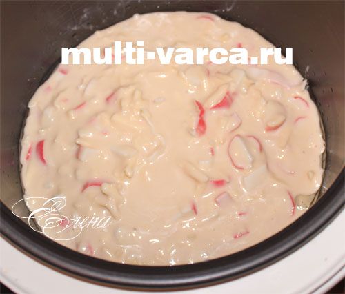 Пиріг із крабовими паличками в мультиварці