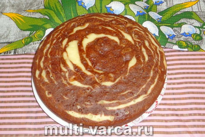Пиріг зебра на молоці