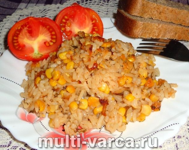 Рис із кукурудзою в мультиварці