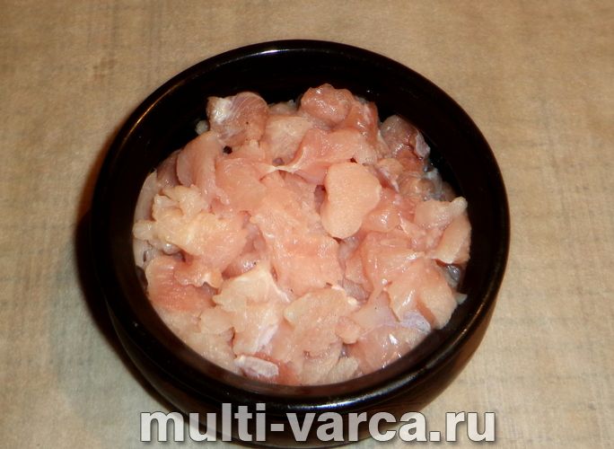 Ризото з грибами та куркою в мультиварці