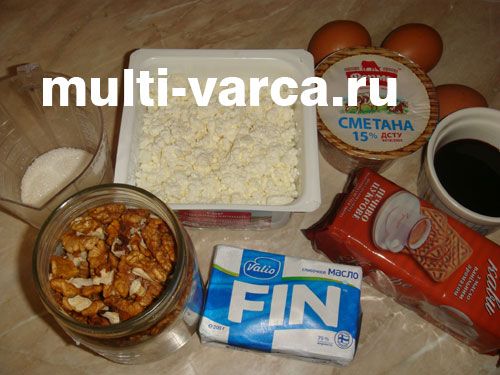 Смородиновий чізкейк із волоськими горіхами в мультиварці