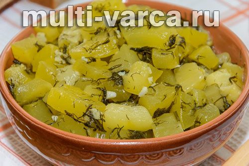 Тушковані кабачки з часником і кропом