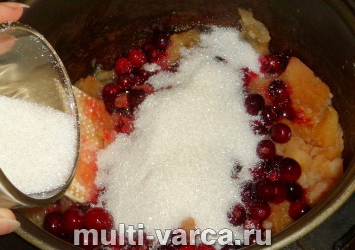 Варення з яблук із журавлиною в мультиварці