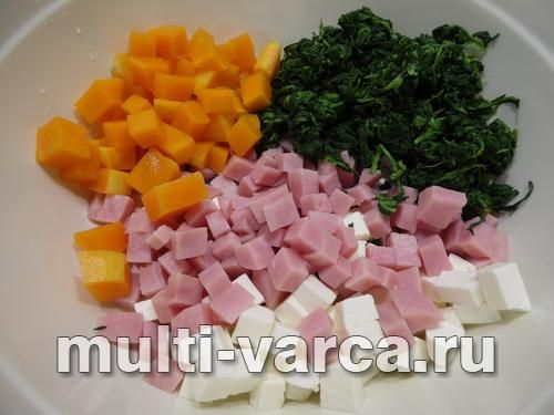 Закусочні кекси з гарбузом і шинкою