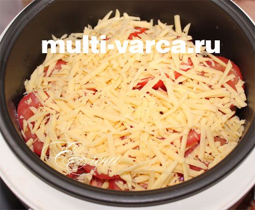 Баклажани з овочами під сиром у мультиварці