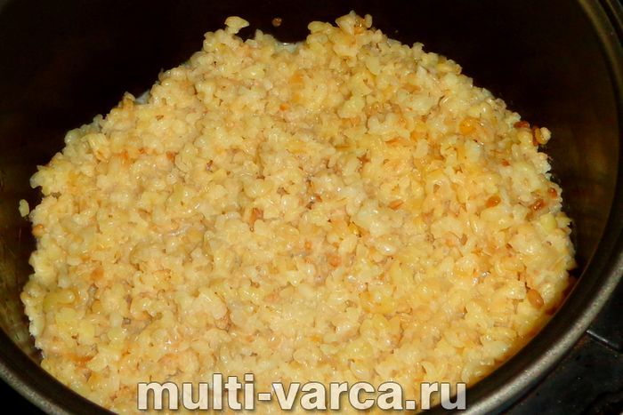Булгур на молоці в мультиварці