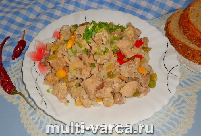 Гавайська суміш із куркою в мультиварці