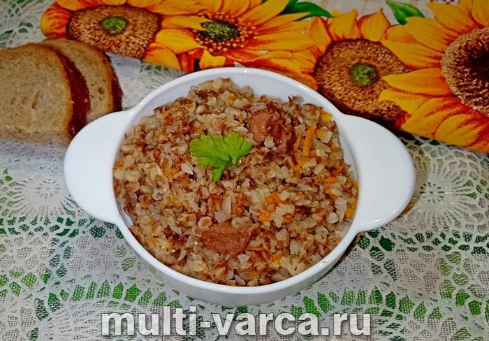 Гречка по-купецькому з тушонкою в мультиварці