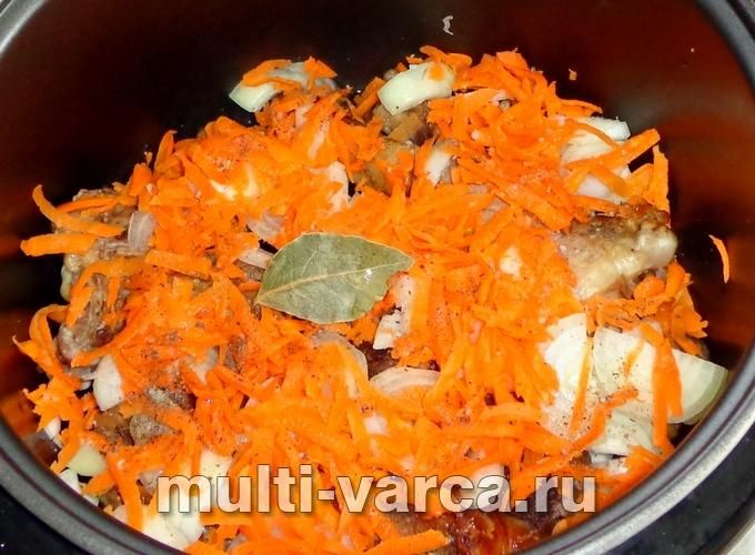 Гуска тушкована в мультиварці шматочками