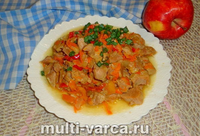 Індичка з перцем у мультиварці