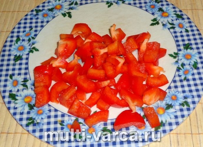 Кабачки з перцем у мультиварці