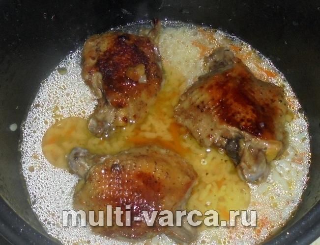 Качка з рисом у мультиварці