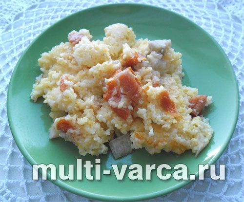 Кукурудзяна каша з курагою та бананом