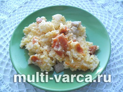 Кукурудзяна каша з курагою та бананом