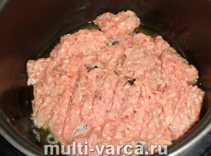 Овочеве рагу з фаршем у мультиварці