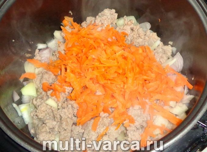 Овочеве рагу з фаршем у мультиварці