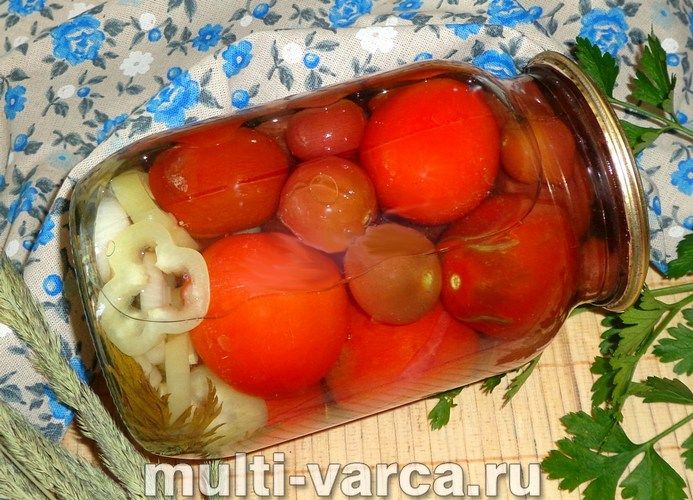 Помідори з морквяним бадиллям на зиму